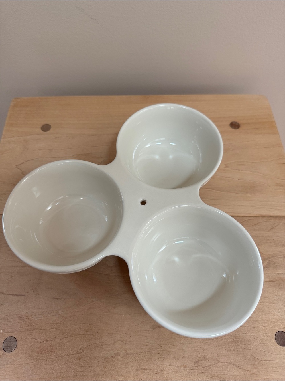 Nora Fleming Pearl Dot Triple Dish